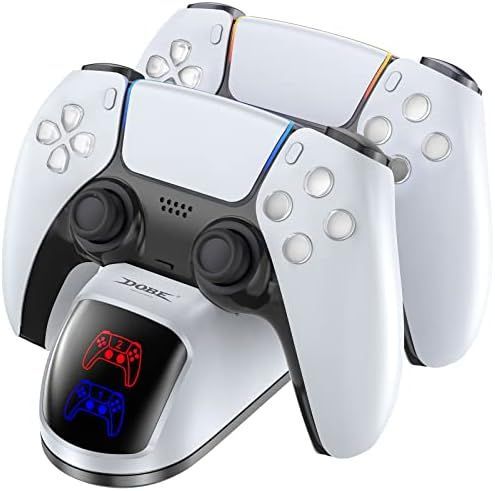 ♥ PS5用コントローラー充電器ステーション ソニー用PlayStation 5アクセサリー LEDライト付きワイヤレスデュアルコントロール電源アダプター DualSense Edge充電ドッキングホルダースタンドキット USBケーブル TP