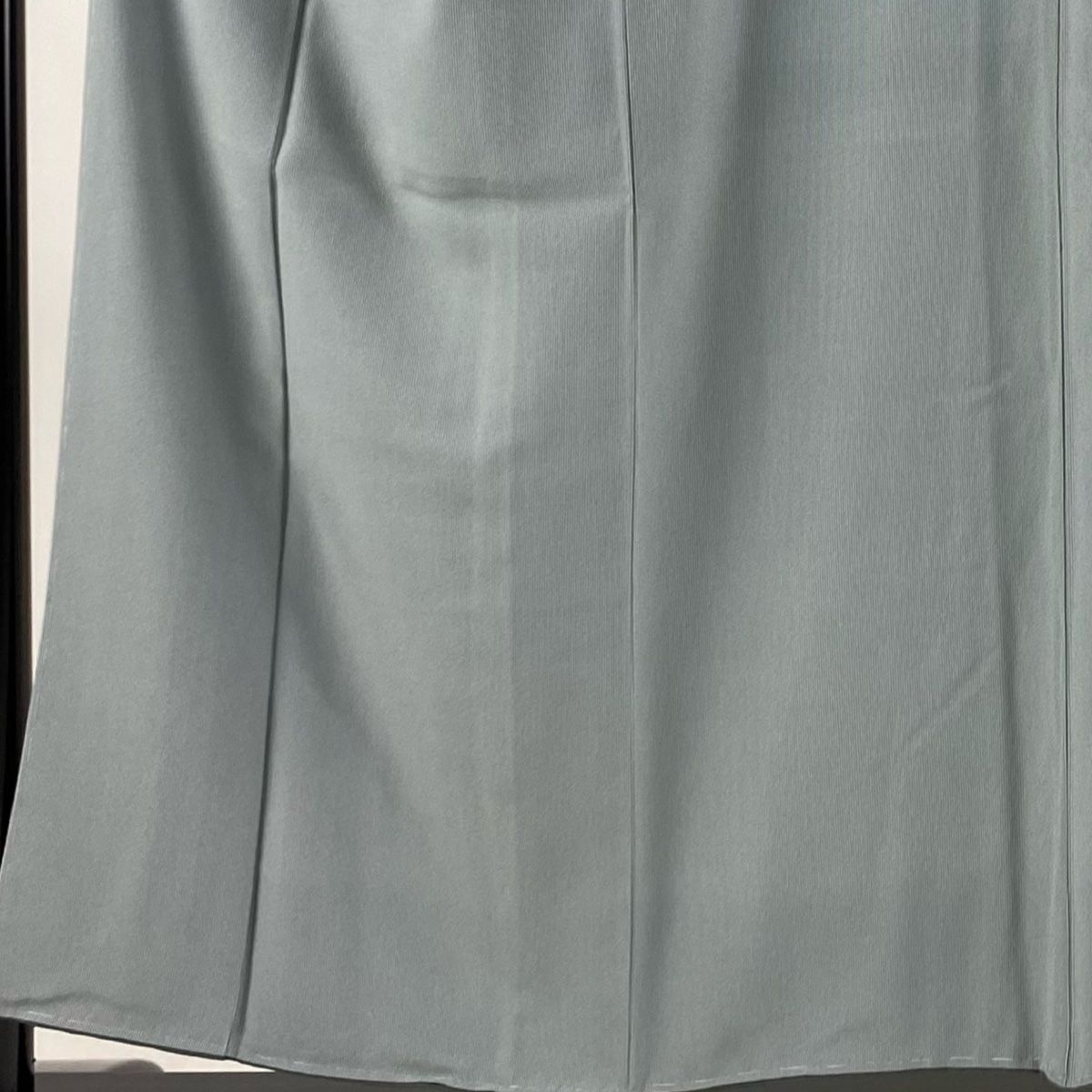 江戸小紋 身丈154cm 裄丈62cm S 袷 万筋 灰緑 正絹 美品 名品 【中古  