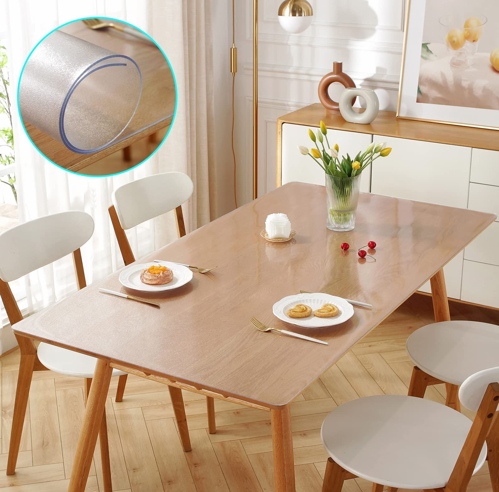 透明テーブルプロテクター プラスチック PVC デスクプロテクター 木製家具 ガラス ダイニングテーブルトップ カウンタートップ保護 テーブルマット透明  テーブルクロス PVC 0.5mm 1mm 1.5mm 2mm 3mm デスクマット マット テーブルカバー ビ 長方形 透明テーブル ... DARKAL 厚さ2.0mm 円形 透明プラスチック テーブルクロス テーブルプロテクター 家具カバー ビニール 防水 耐熱 テーブ