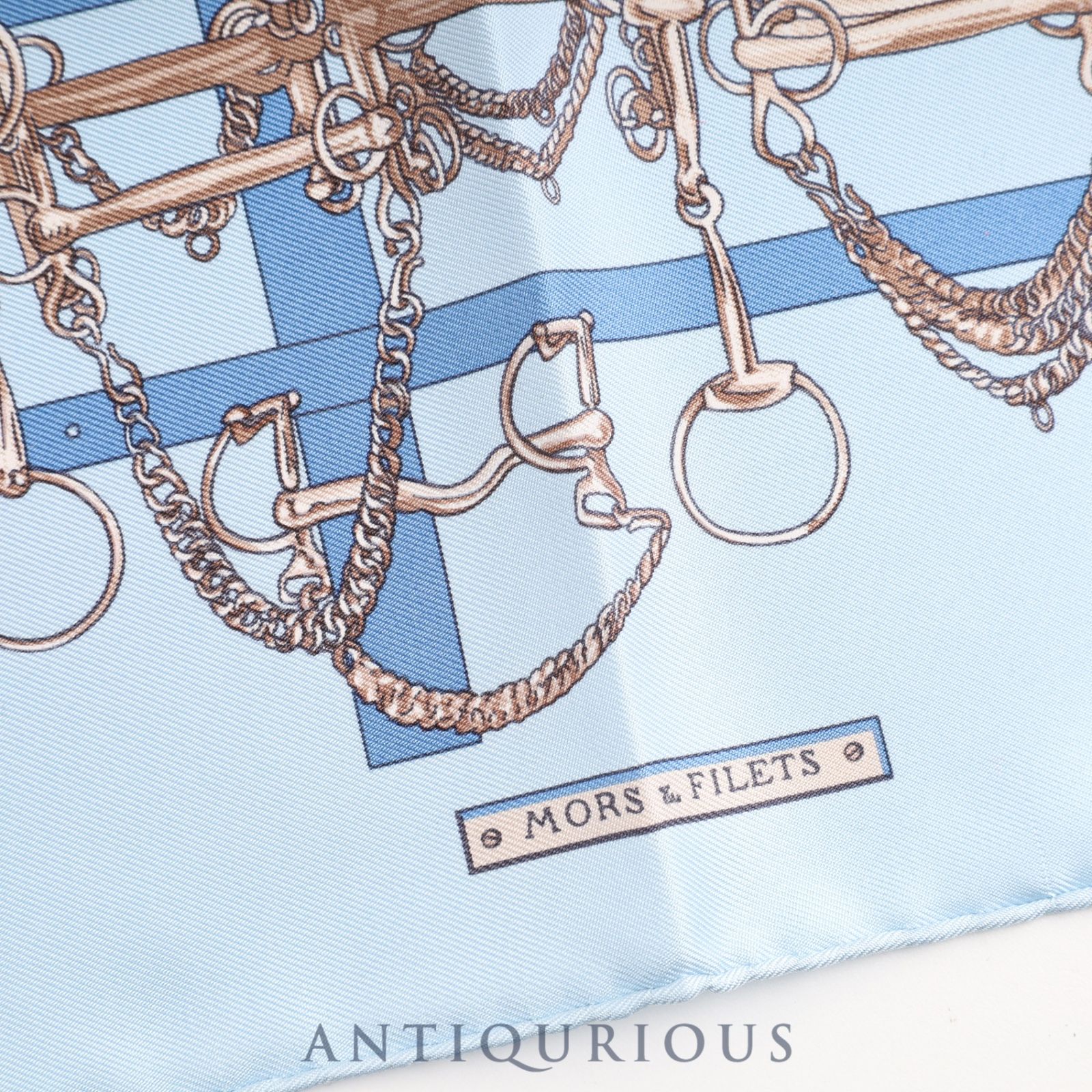 エルメス スカーフ カレ45 馬具とビット SILK100% 箱 タグ - メルカリ