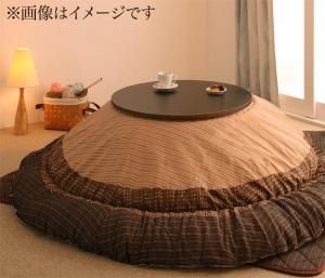 こたつ布団セット しじら織り円形こたつ布団 掛布団u0026敷布団2点セット 円形(直径80cm)天板対応