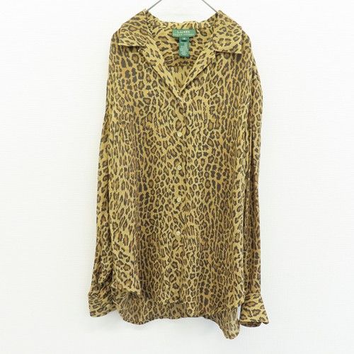 ラルフローレン RalphLauren シャツ ブラウス レオパード シルク a969286