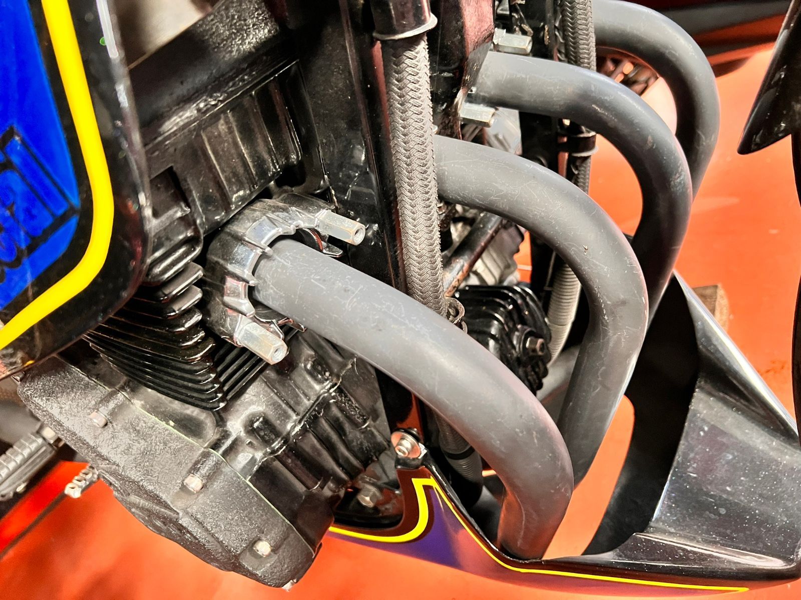 REDSTAGE ZRX400用 武人管 Aタイプ 鉄素地(無地)サイレンサー付