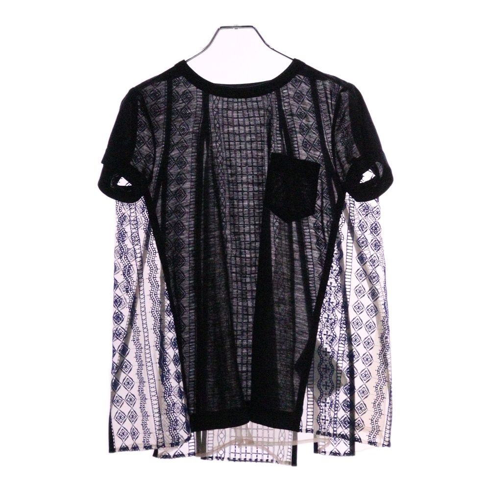 sacai - 【美品】  sacai / サカイ | 2017AW | バックプリーツ レース シャツ | 1 | ブラック | レディース 56315806_b_02_215.jpg