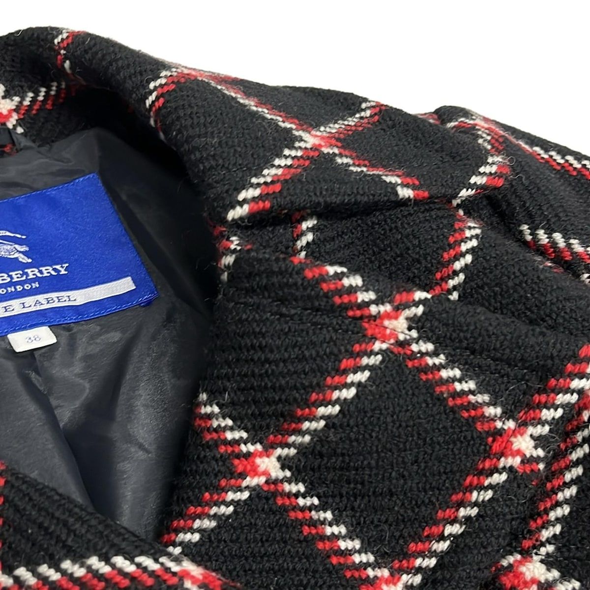 れいかBURBERRY BLUE LABEL チェック Pコート 38 Burberry Blue Label(バーバリーブルーレーベル) Pコート サイズ