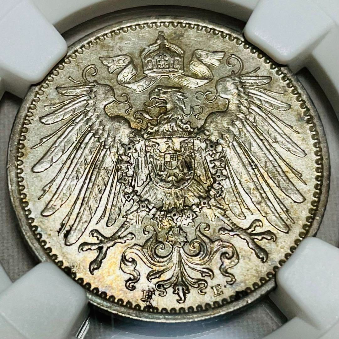 1914 ドイツ帝国 1マルク銀貨 NGC MS64 ヴィルヘルム２世ドイツ鑑定機関