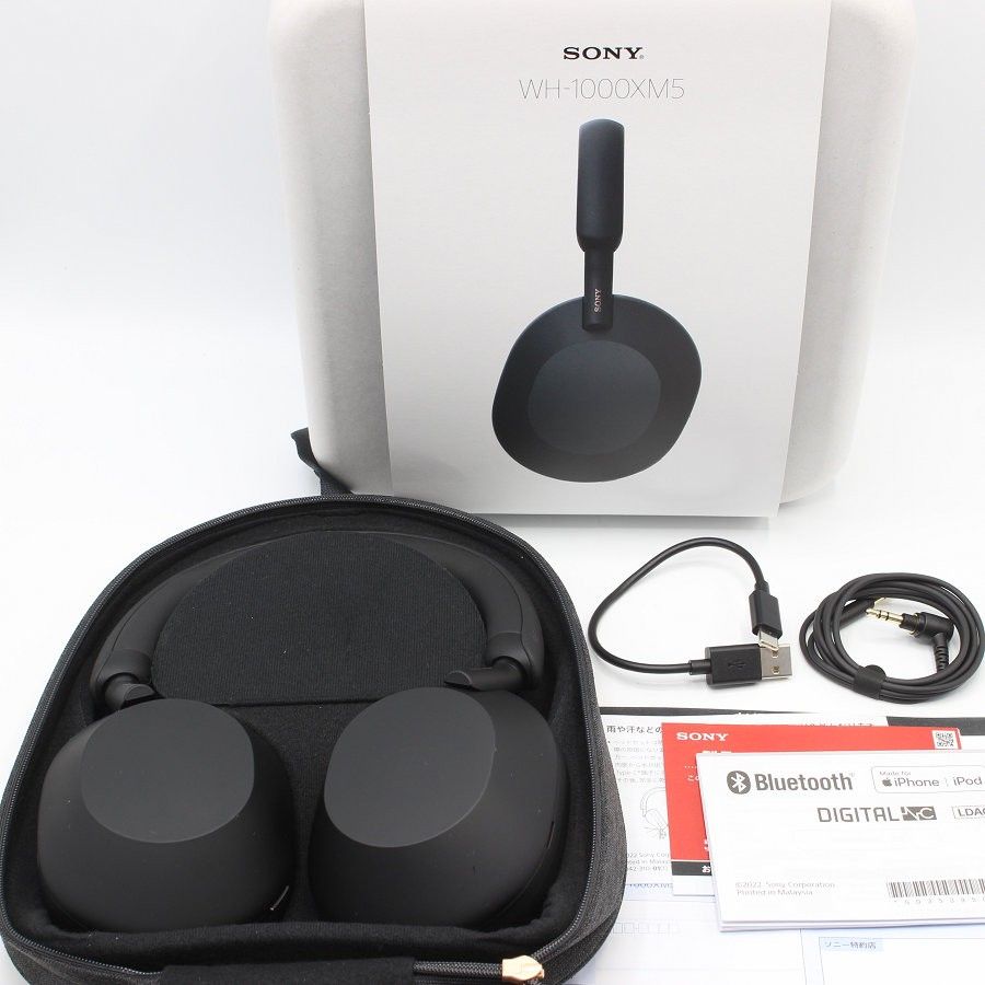 SONY WH-1000XM5 ブラック ワイヤレスノイズキャンセリングステレオヘッドセット ソニー 本体