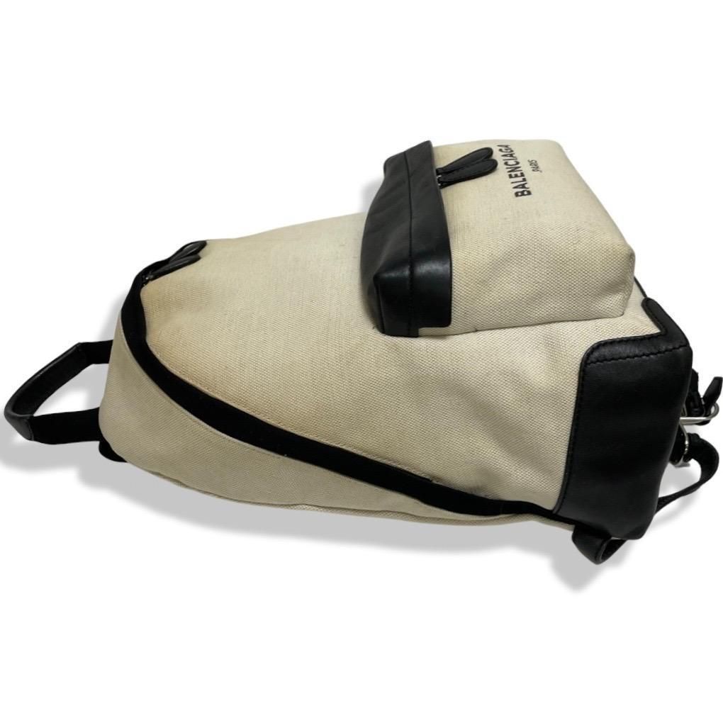 バレンシアガ BALENCIAGA レザー使いコットンキャンバス リュック