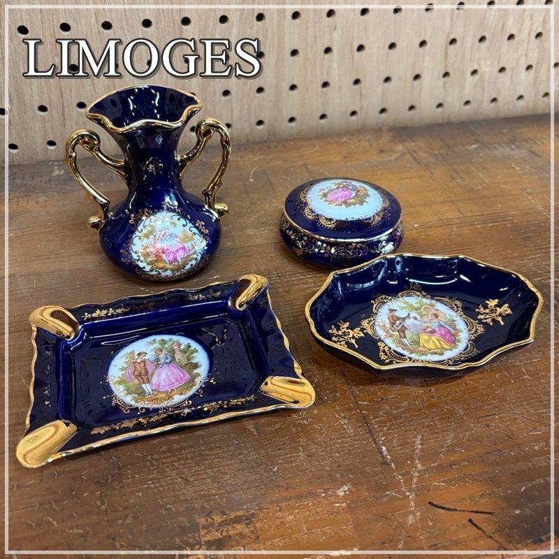 リモージュ フランス 陶器 アンティーク 置物 セット