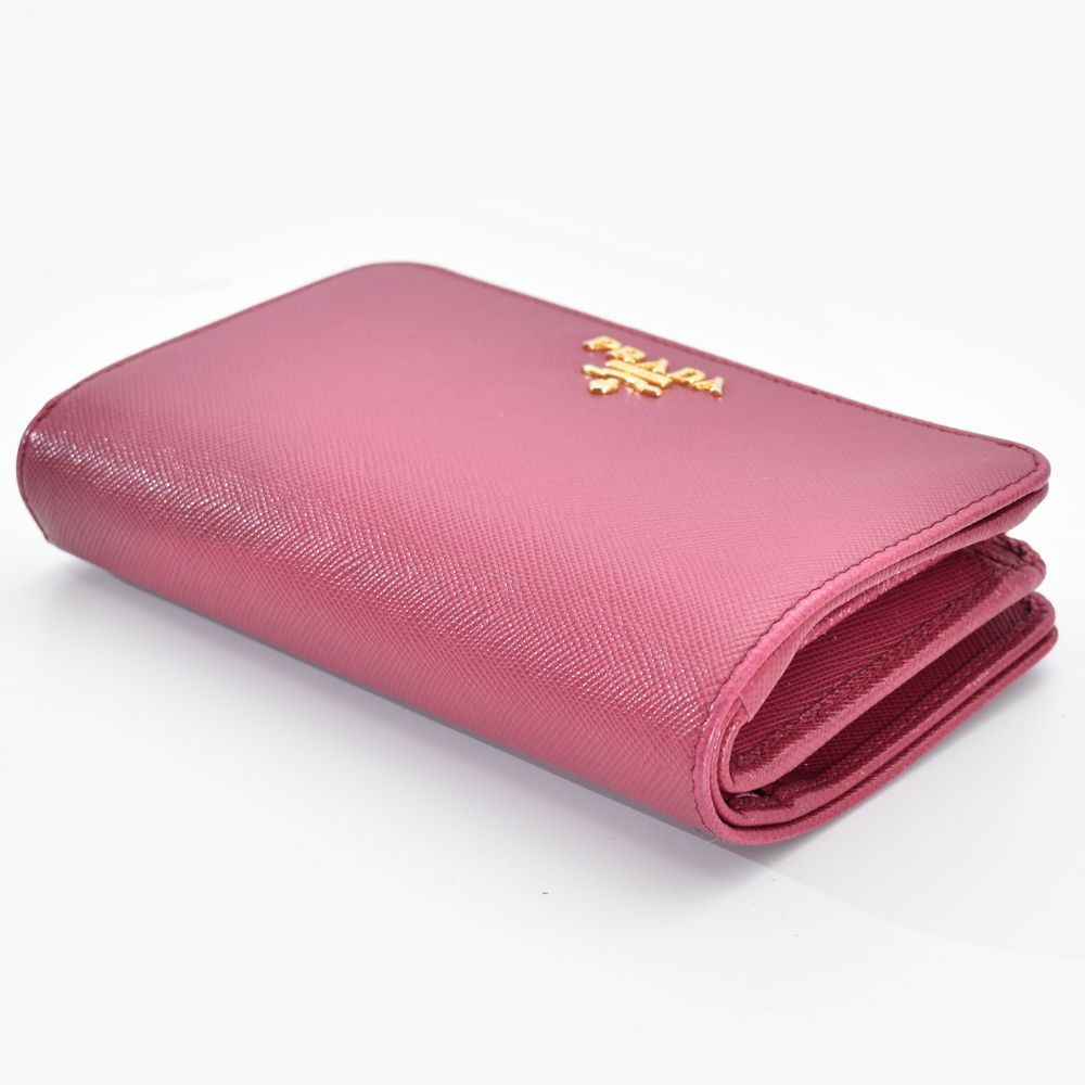 中古USED PRADA 財布 サフィアーノ 1M1225 ピンク 7929226407