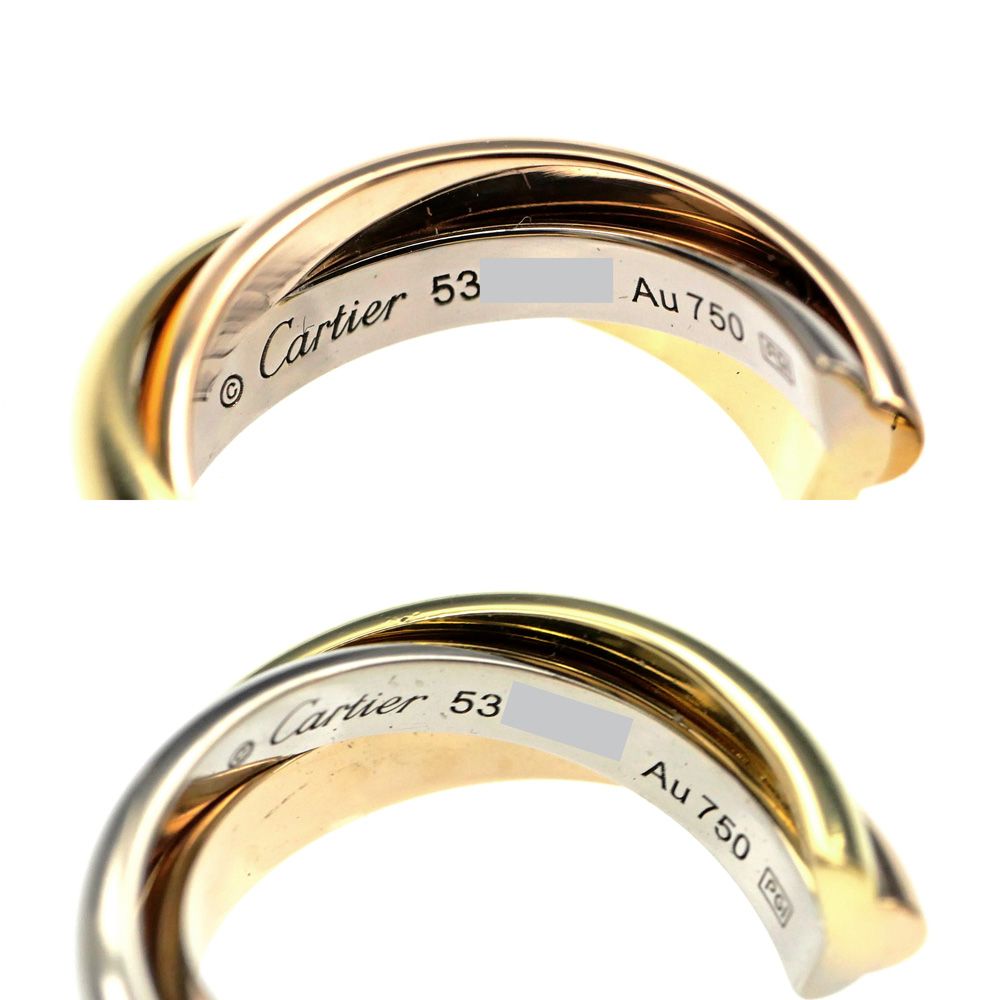 【美品】カルティエ　トリニティ　ピアス　片耳用　750 PG×WG 楽天市場】Cartier トリニティピアス 750 WG YG PG 3カラー
