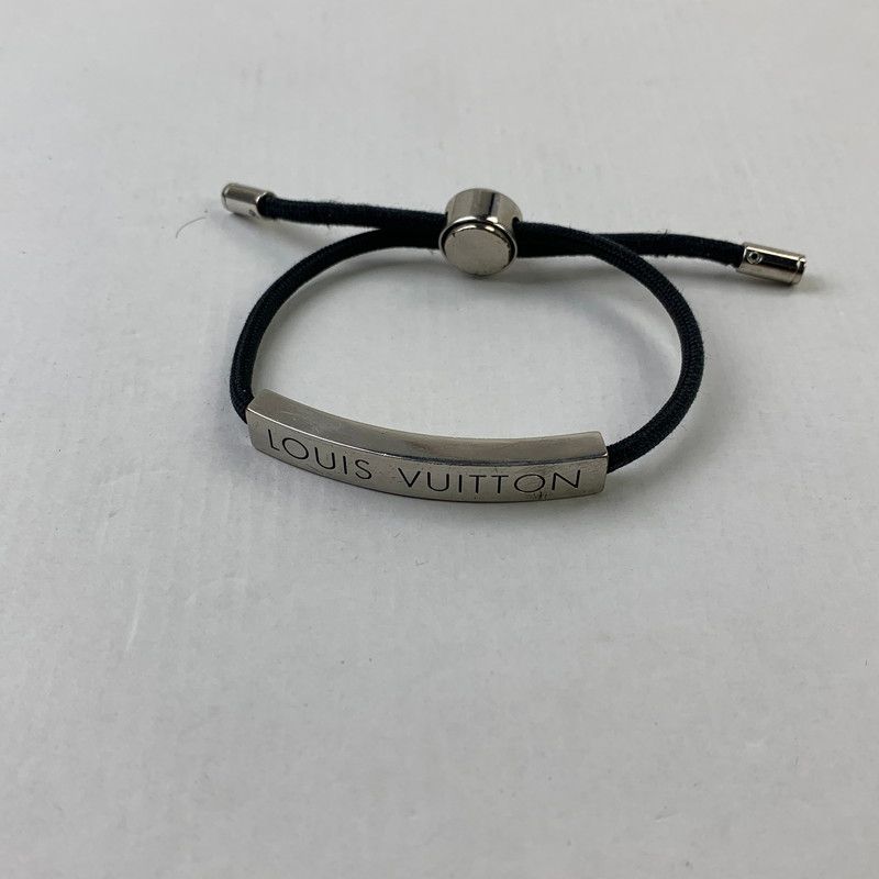 ルイヴィトン ブレスレット ブラスレ LVスペース M67417 黒×シルバー色 ルイ・ヴィトン LOUIS VUITTON ブラスレ LVスペース 紐