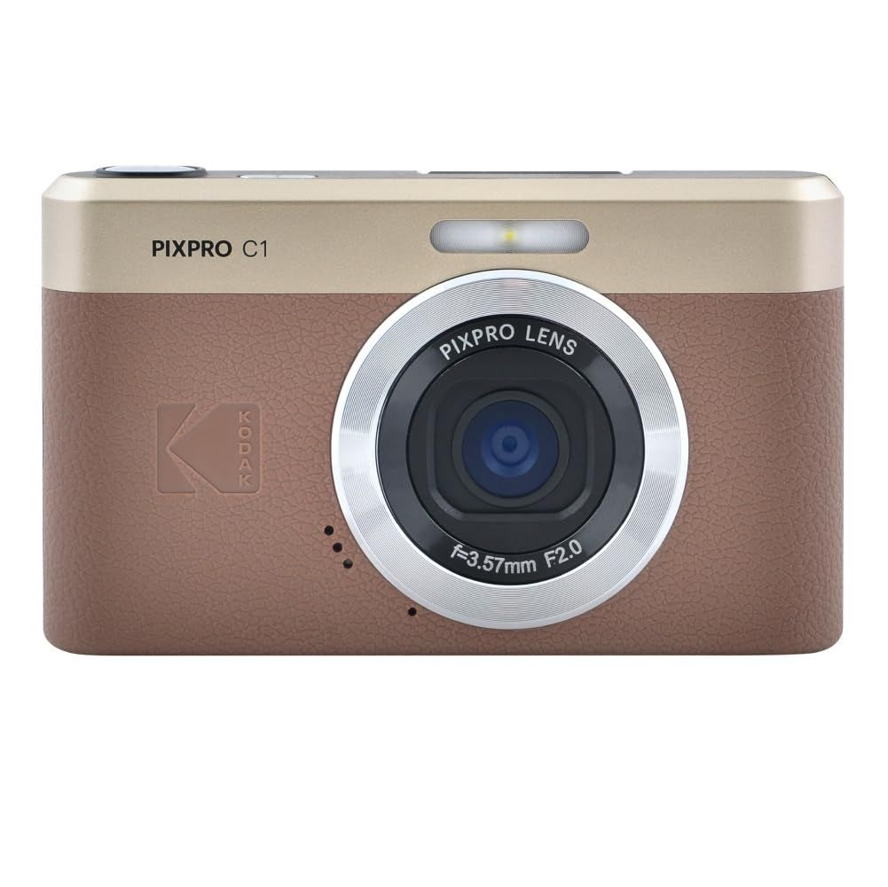 KODAK Pixpro C1 – 超コンパクトデジタルカメラ 13MP BSI CMOS 4倍ズーム 2.8インチLCDスクリーン LEDフラッシュ – Marron