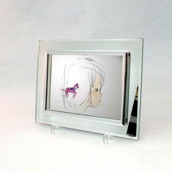 いわさきちひろ　ミラーフレーム　「横顔」　(ハガキサイズ対応)　15887