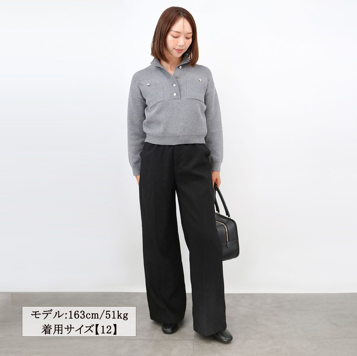 CHLOE KIDS クロエ キッズ ゴールドボタンニット C20636 大人もOK セーター レディース 子供 ガールズ 長袖 ハイネック ショート丈 ホワイト