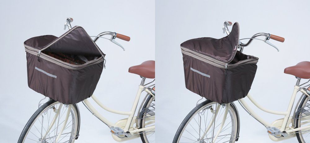 電動アシスト自転車 カゴカバー付き 茶 う*み様 電動アシスト自転車