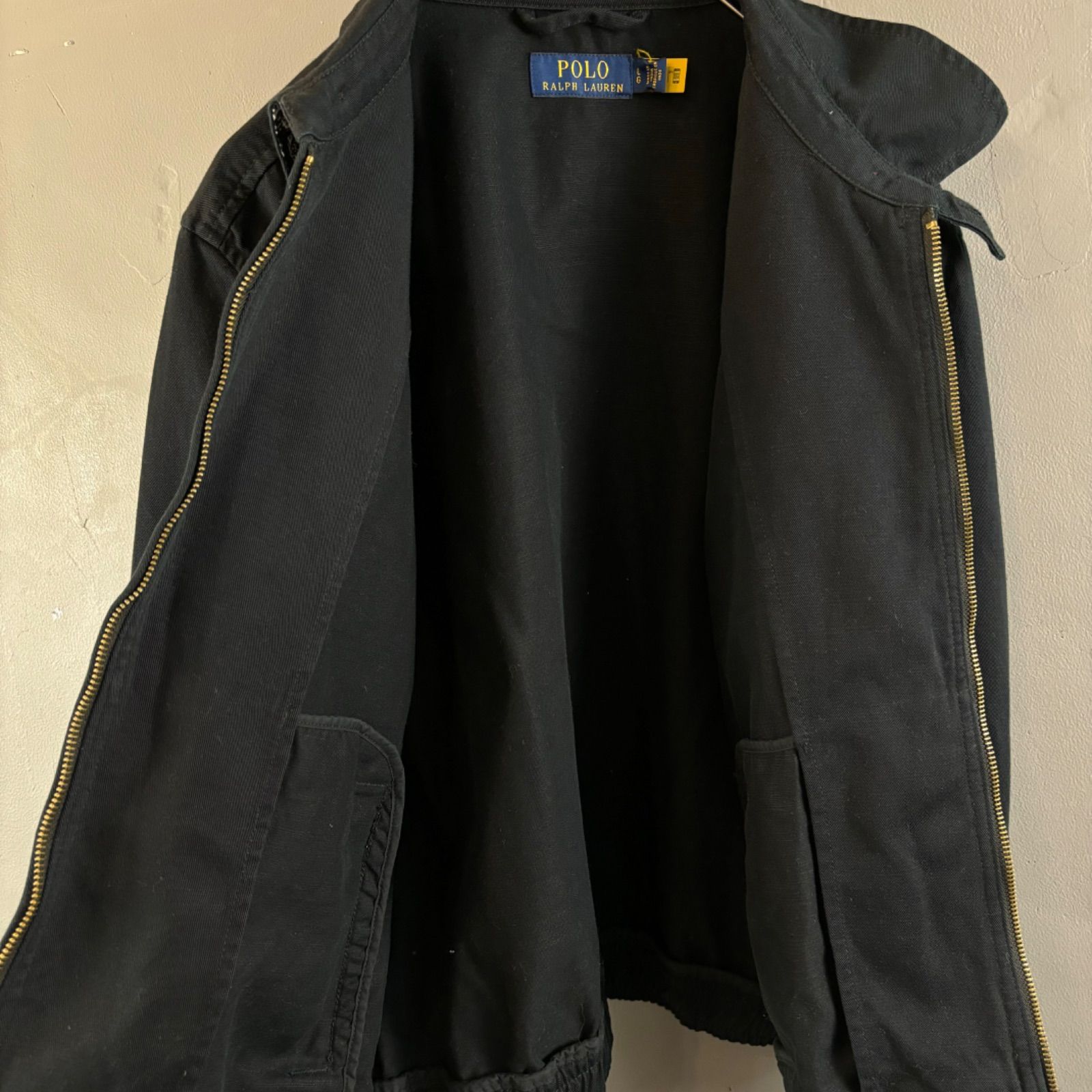 POLO RALPH LAUREN Logo Embroidery Swingtop Jacket Black ポロ