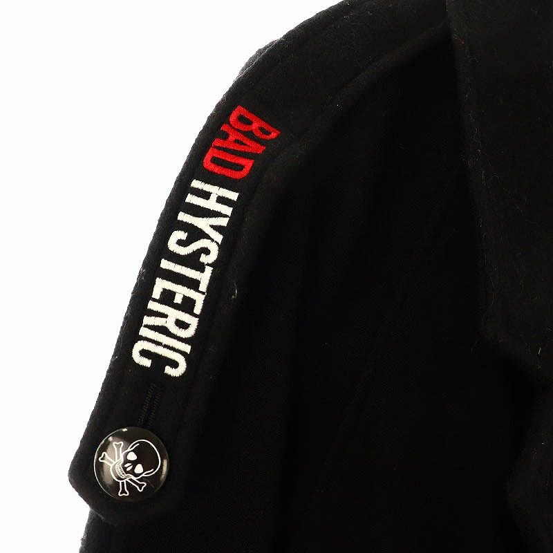 ヒステリックグラマー HYSTERIC GLAMOUR ウール ロゴ刺繍 チェスター  