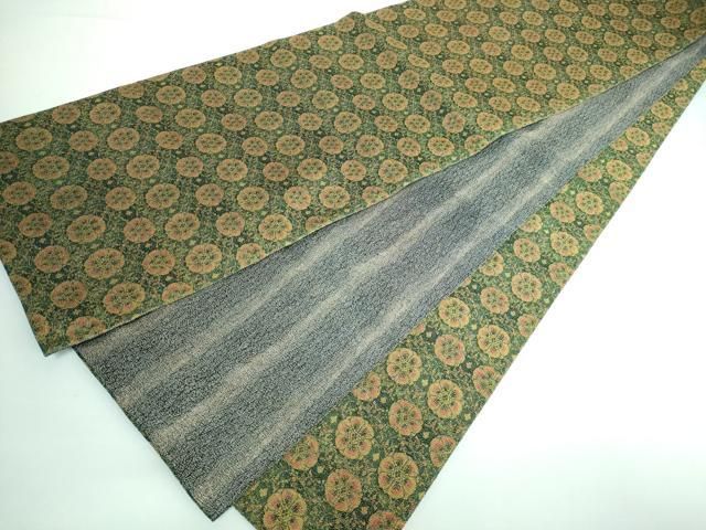 平和屋本店□極上 西陣 とみや織物謹製 とみや帯 両面 全通柄袋帯 点彩  