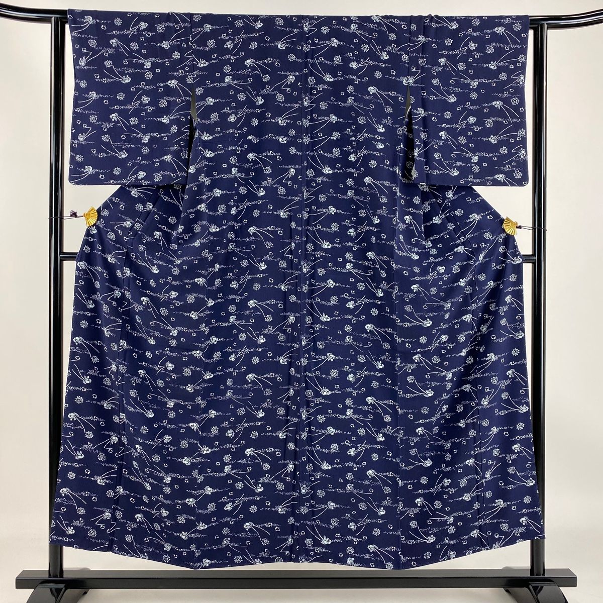 平和屋着物＊夏物 小紋 絽 吉祥文 洗える着物 CAAV9052gh