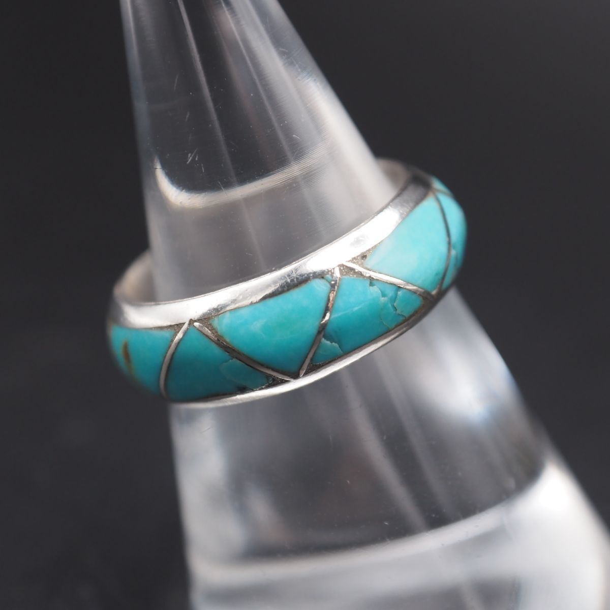 インディアンジュエリー　ナバホ族　リング13号 ターコイズ シルバーリング 925 13号 ナバホ インディアンジュエリー