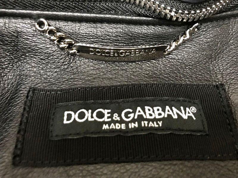 DOLCE&GABBANA ドルチェ＆ガッバーナ レザー切替 スタジャン-