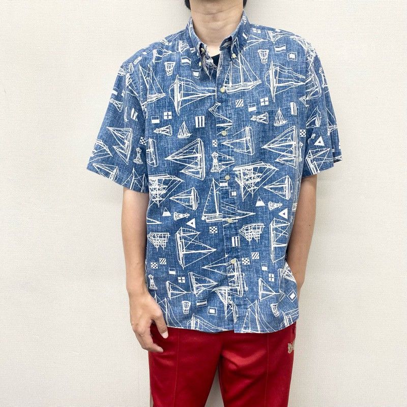 90s reyn spooner レインスプーナー　ボタンダウンシャツ　アロハ reyn spooner 古着 レインスプーナー REYNSPOONER 復刻 金タグ