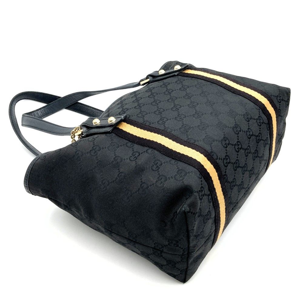 GUCCI グッチ 137396 ハンドバッグ ブラック 黒 GGキャンバス/レザー