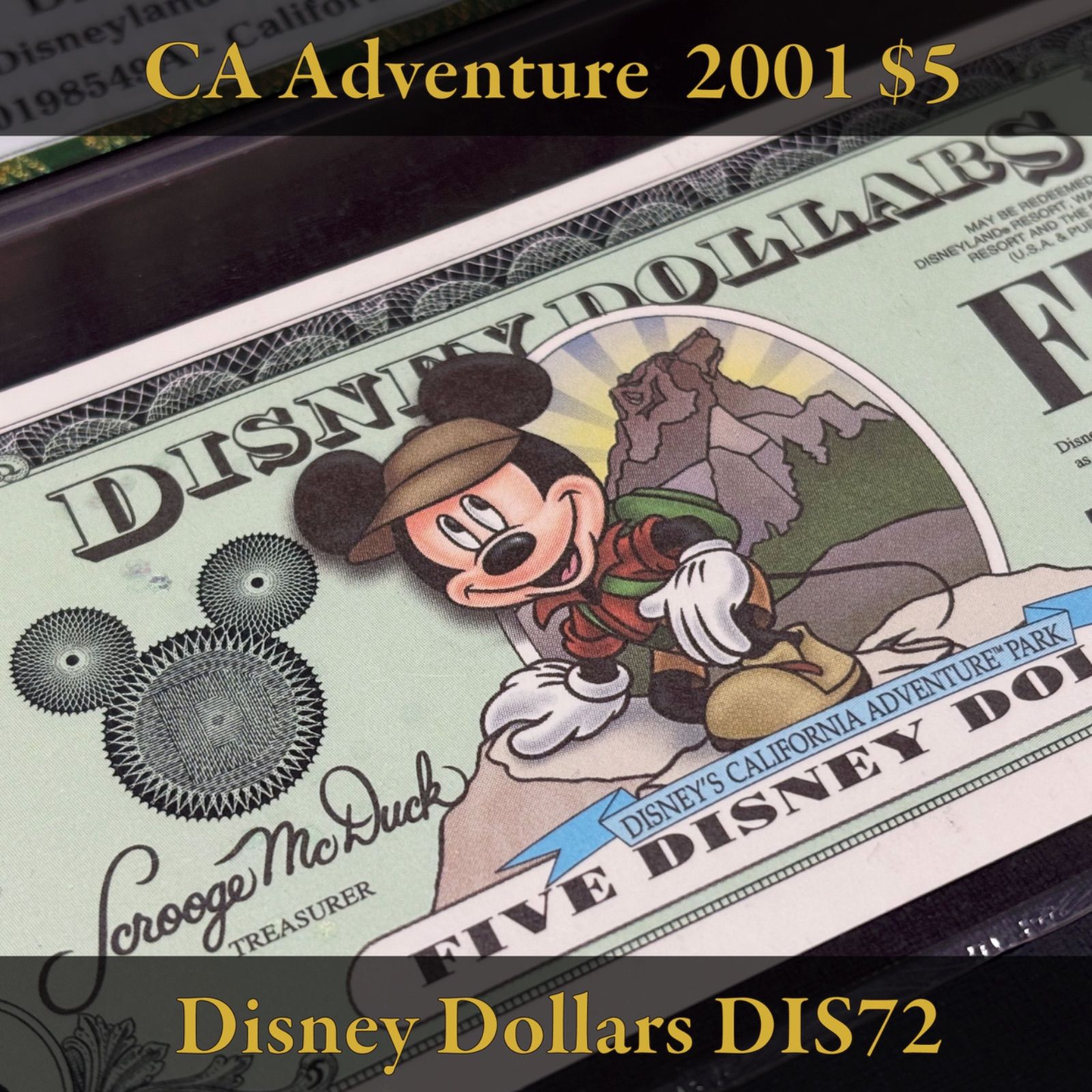 ディズニーダラー☆50周年記念紙幣☆4枚セット 【ディズニーワールド