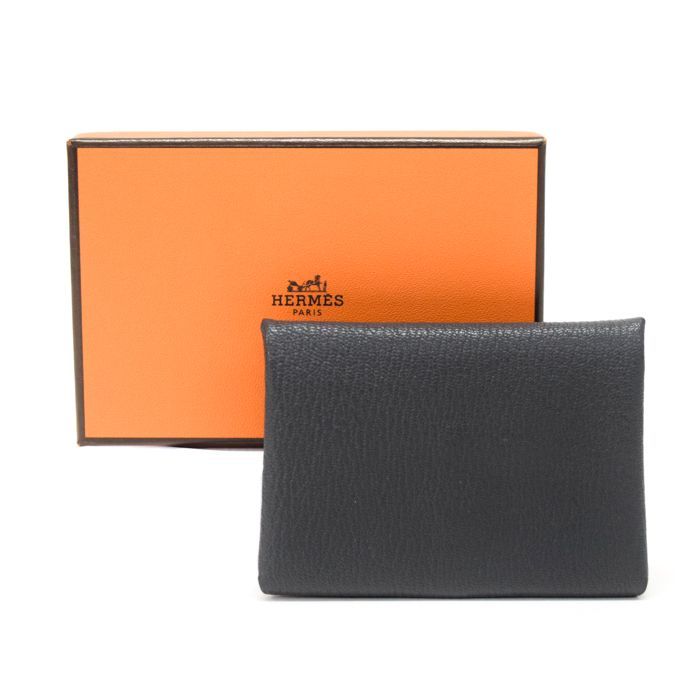 エルメス HERMES カルヴィ デュオ ヴェルソ シェーブル (レザー