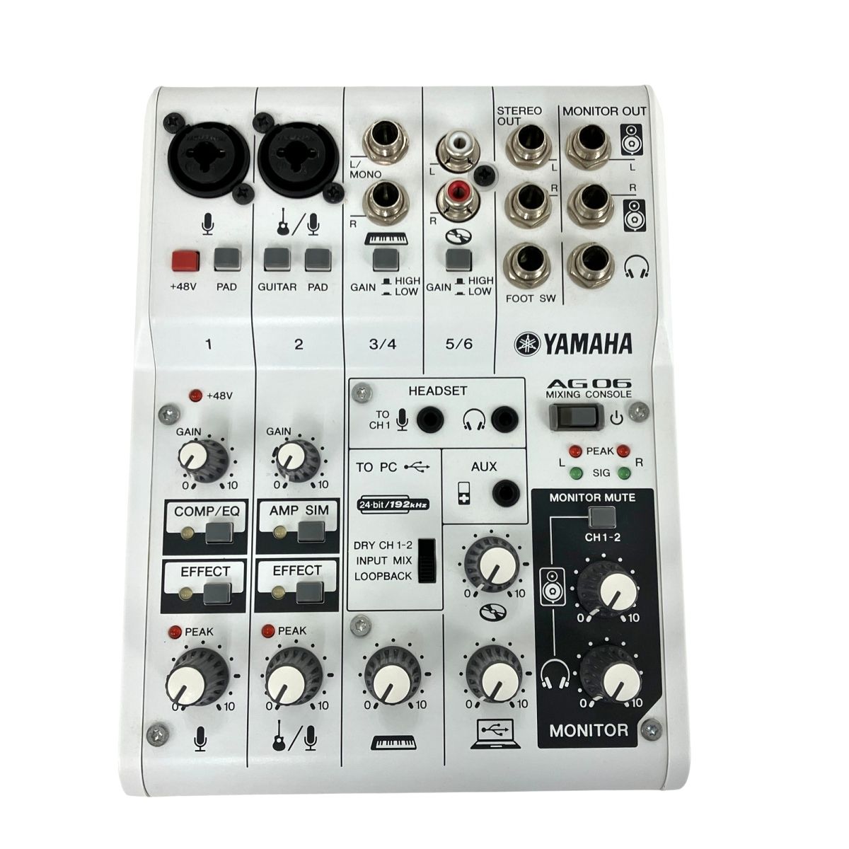 【中古品】YAMAHA AG-06 オーディオインターフェイス YAMAHA ヤマハ AG06 ミキサー オーディオインターフェース 音響