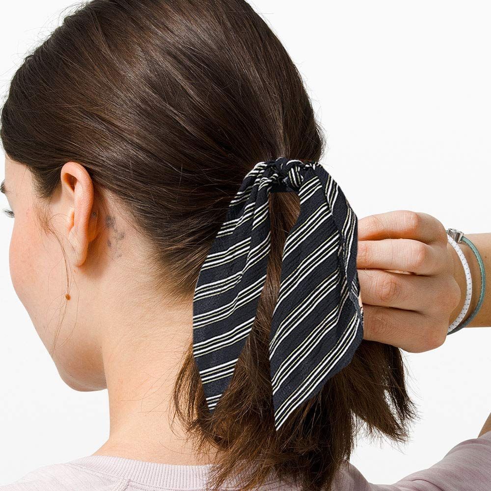  数量 ヘアゴム ー 弾性ヘアスカーフ シルクサテンヘアバンド シフォンドットストライプフローラルタイプヘアネクタイポニーテールホルダーシュシュネクタイヴィンテージ 女性用 ヘアバンド ヘアケア