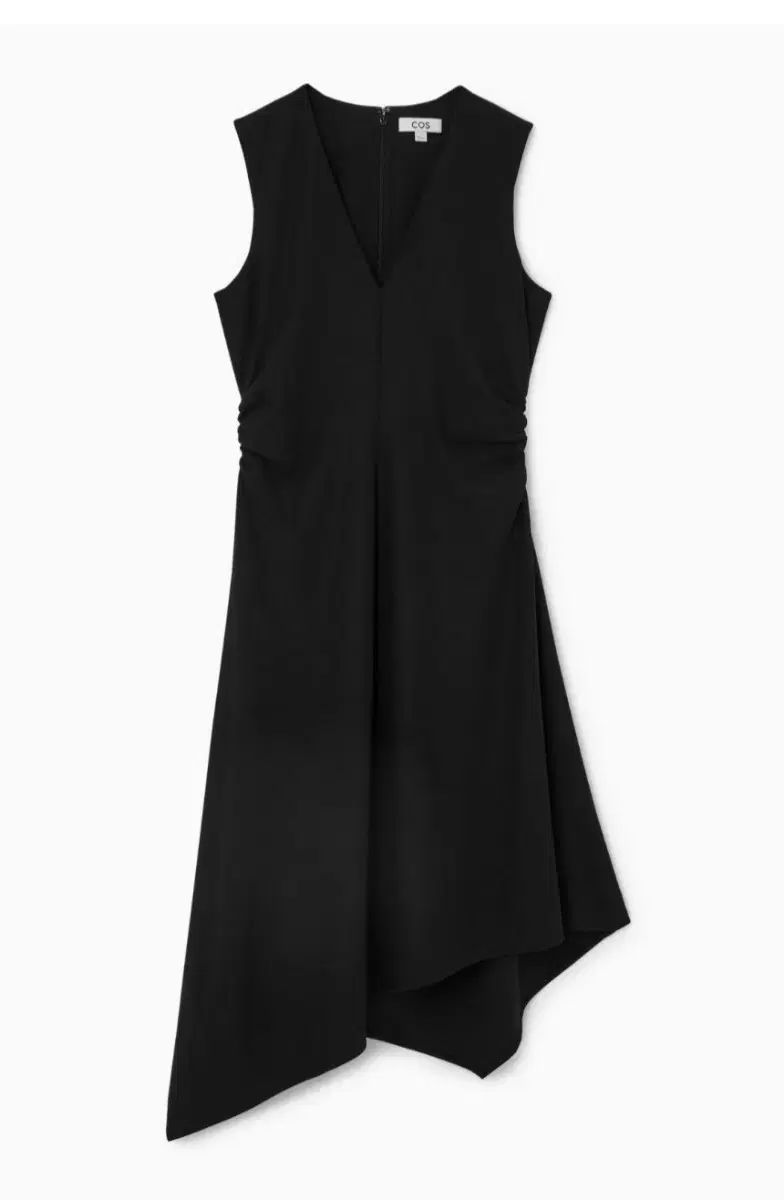*COS ギャザー アシンメトリック ミディ ドレス