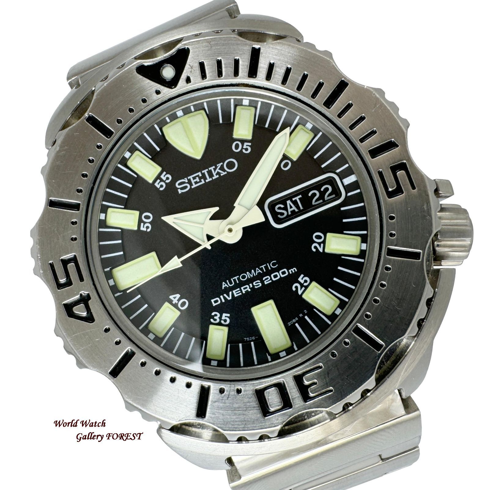 セイコー SEIKO☆ブラックモンスター】メンズ腕時計 中古 7S26-0350