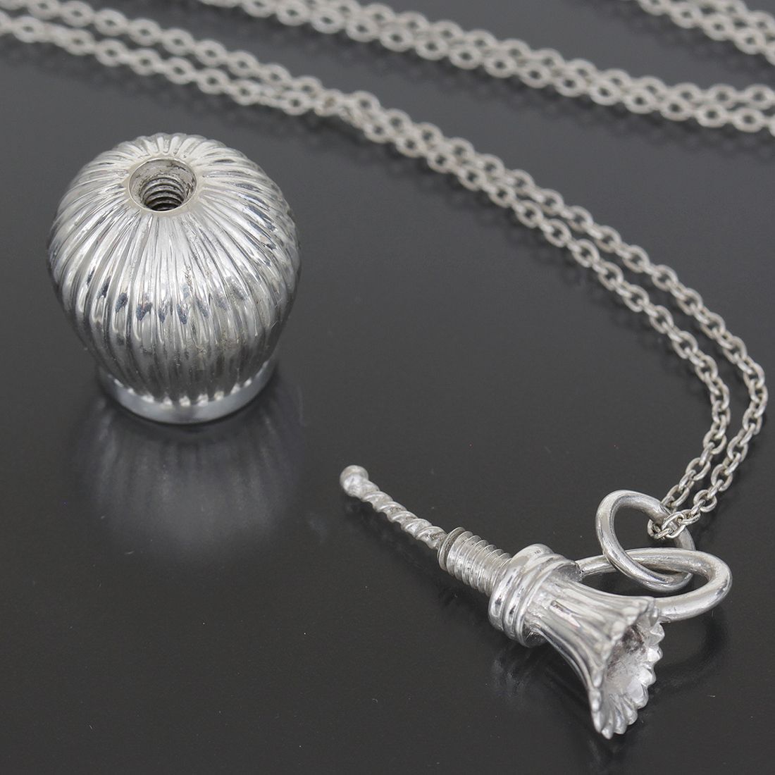ミキモト MIKIMOTO ネックレス シルバー950 パヒュームボトル 