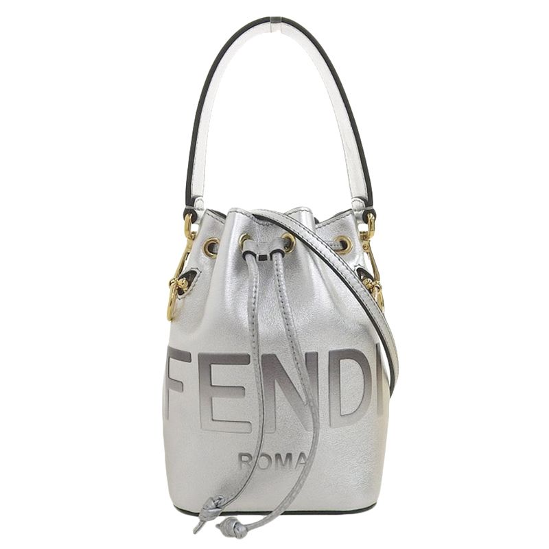 フェンディ FENDI ミニモントレゾール 2WAYバッグ ハンドバッグ ショルダーバッグ レザー シルバー 8BS010 中古 新入荷 OB1736  - メルカリ