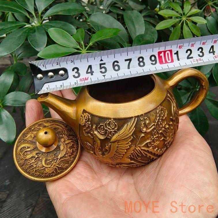 銅製 銅壺 龍鳳茶壺 徳利 手提げ壺茶道具 装飾品 工芸品 置物 銅製 銅壺 龍鳳茶壺 徳利 手提げ壺茶道具 装飾品 工芸品 置物