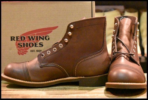 8.5D 22年 レッドウィング 8111 アイアンレンジャー アンバー ハーネス キャップトゥ ブラウン ブーツ redwing HOPESMORE FD176