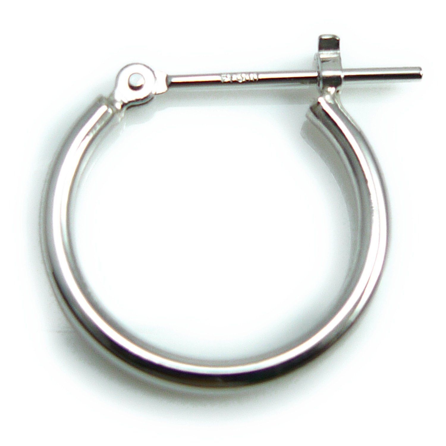 数量 プラチナ Pt900 フープピアス 1.5mm x 15mm 片耳分0.5ペア シングル メンズ フープ リング ピアス 1.5x15mm片耳