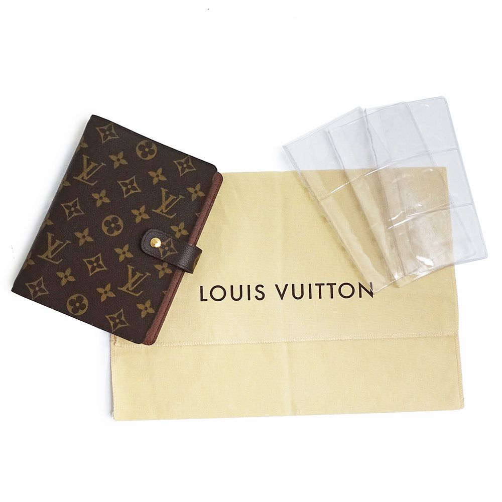 ルイ ヴィトン アジェンダ MM 手帳カバー モノグラム ブラウン 茶 ゴールド金具 R20105 LOUIS VUITTON（未使用 展示品） -  メルカリ