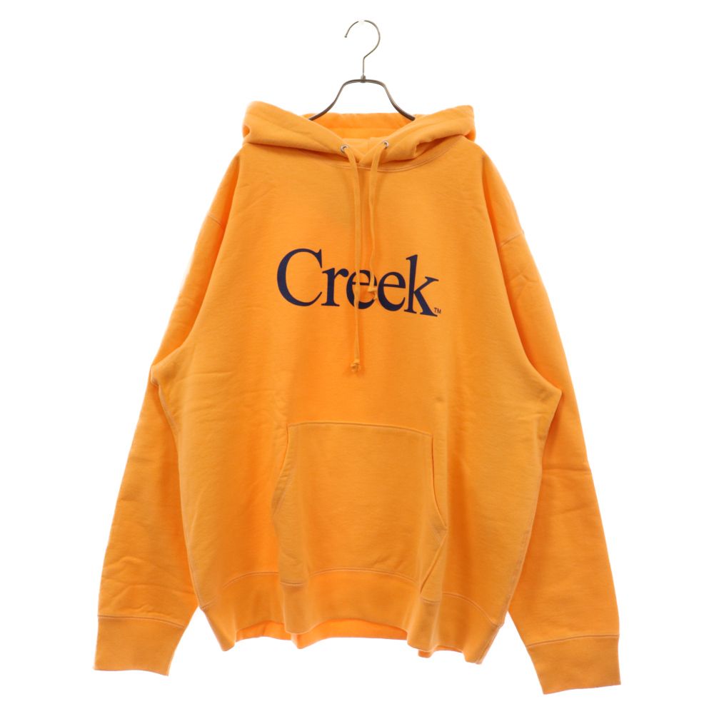 Creek Angler's Device (クリーク アングラーズ デバイス) ×MIN-NANO×ミン-ナノ 別注 Canadian Logo hoodie カナディアン ロゴプリント プルオーバーパーカー オレンジ