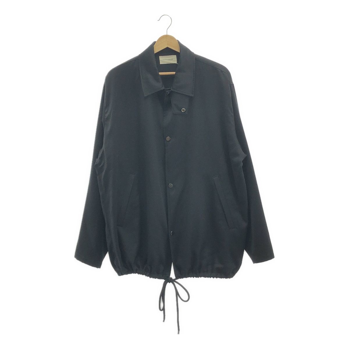 MARKAWARE | マーカウェア | CASHMERE SATIN COACH JACKET カシミヤ サテン コーチジャケット | 3 | ブラック | メンズ
