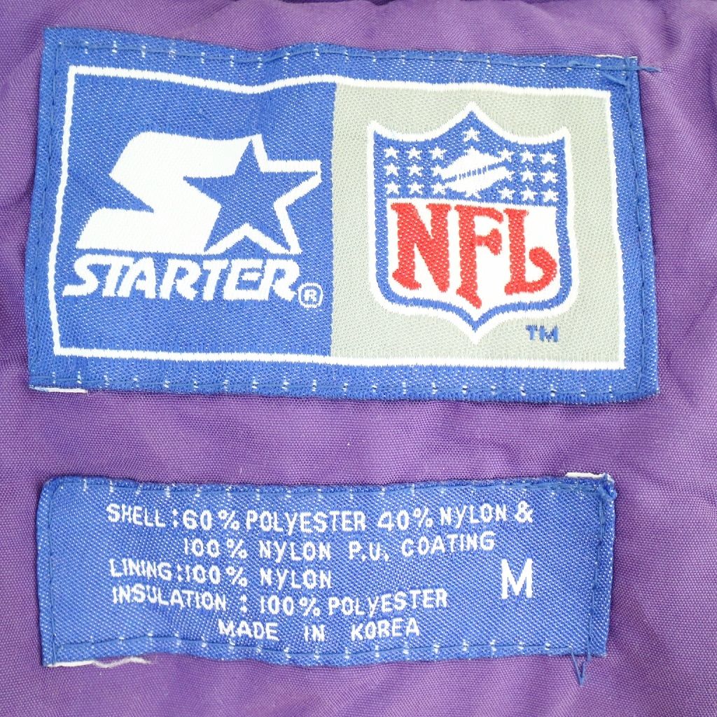 90年代 STARTER スターター NFL ミネソタ・バイキングス 中綿ナイロン ...