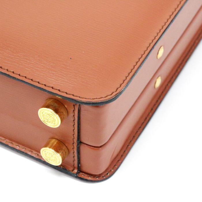 ロエベ LOEWE アタッシュケース レザー アナグラム トランク ブリーフ