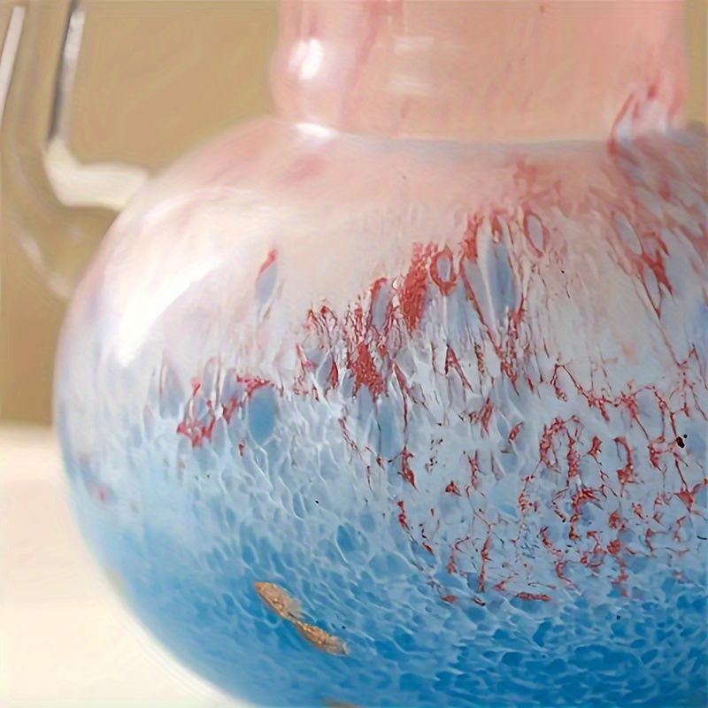 ヴィンテージ ガラス ベース グラデーション ブルー×ピンク/花器/花瓶 ヴィンテージ ガラス ベース グラデーション ブルー×ピンク/花器