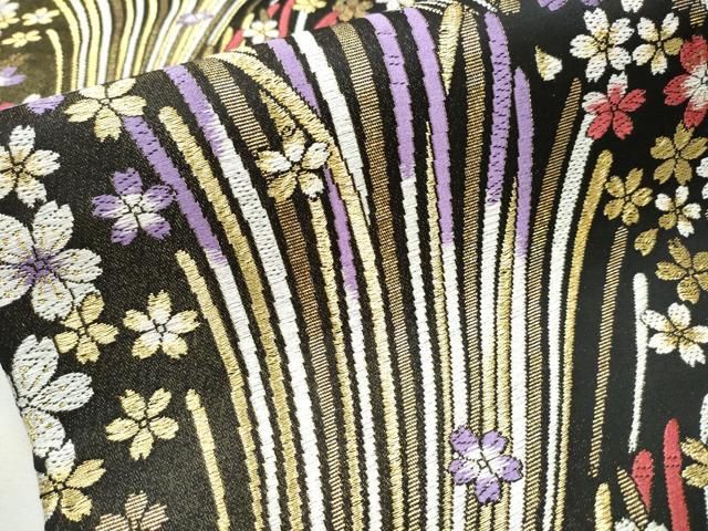 平和屋着物○全通柄袋帯 手描き 枝桜丸文 暈し染め やまと