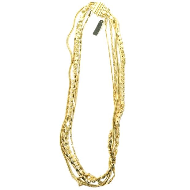 新品 IOSSELLIANI イオッセリアーニ 4連ネックレス CO33 GOLD