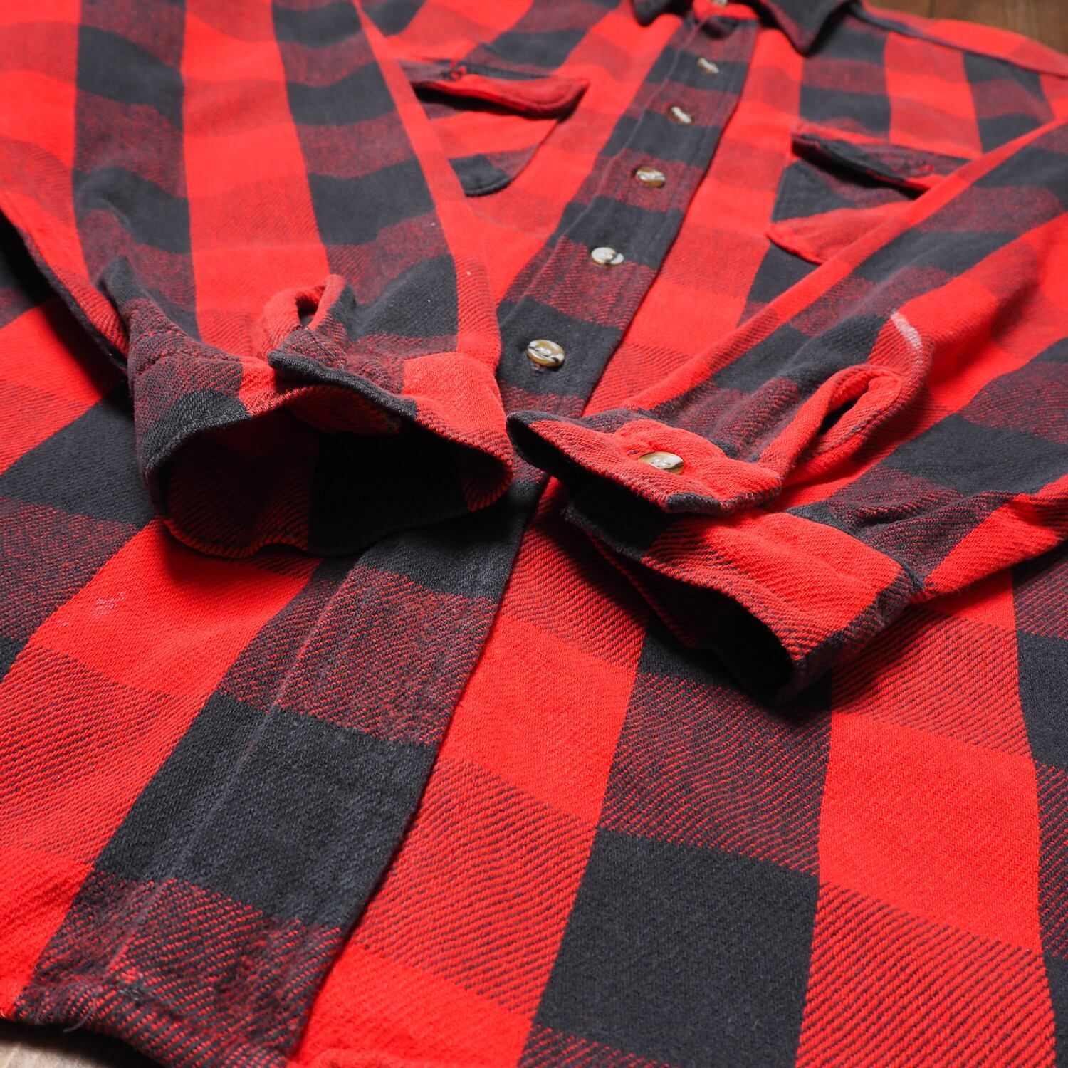 80s レッドヘッド REDHEAD ネルシャツ ブロックチェック ビンテージ