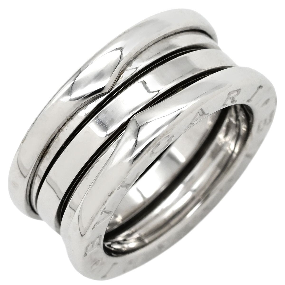 ブルガリ BVLGARI リング 指輪 ビーゼロワン B-zero1 3バンドリング K18WG ホワイトゴールド 49 JP9 Au750 18K 18金 8.5号
