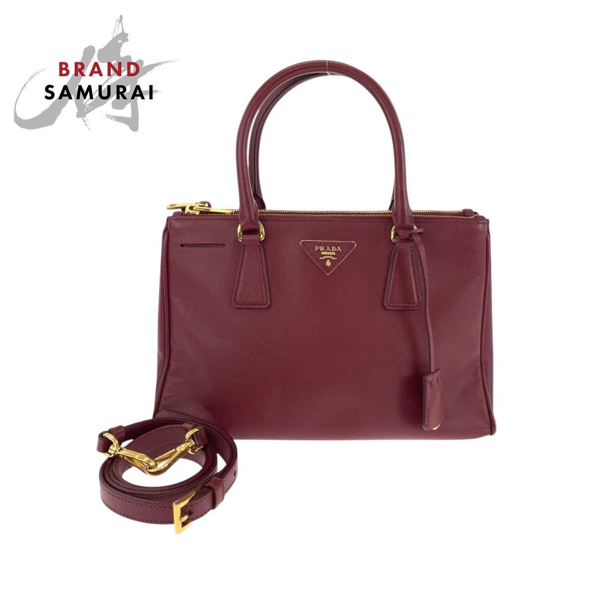 PRADA ハンドバッグ 2way saffianoショルダーストラップ付き PRADA ハンドバッグ 2way saffianoショルダーストラップ付き